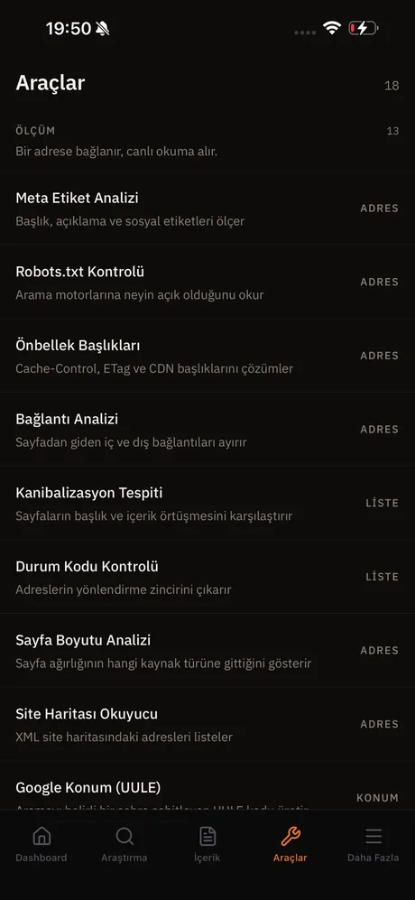 SEOART Content Studio mobil: on sekiz teknik SEO aracı listesi