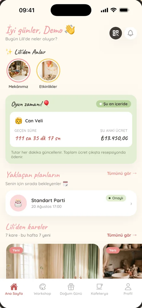 Lili Kids Club veli uygulaması: anasayfa, canlı oyun süresi ve ücret